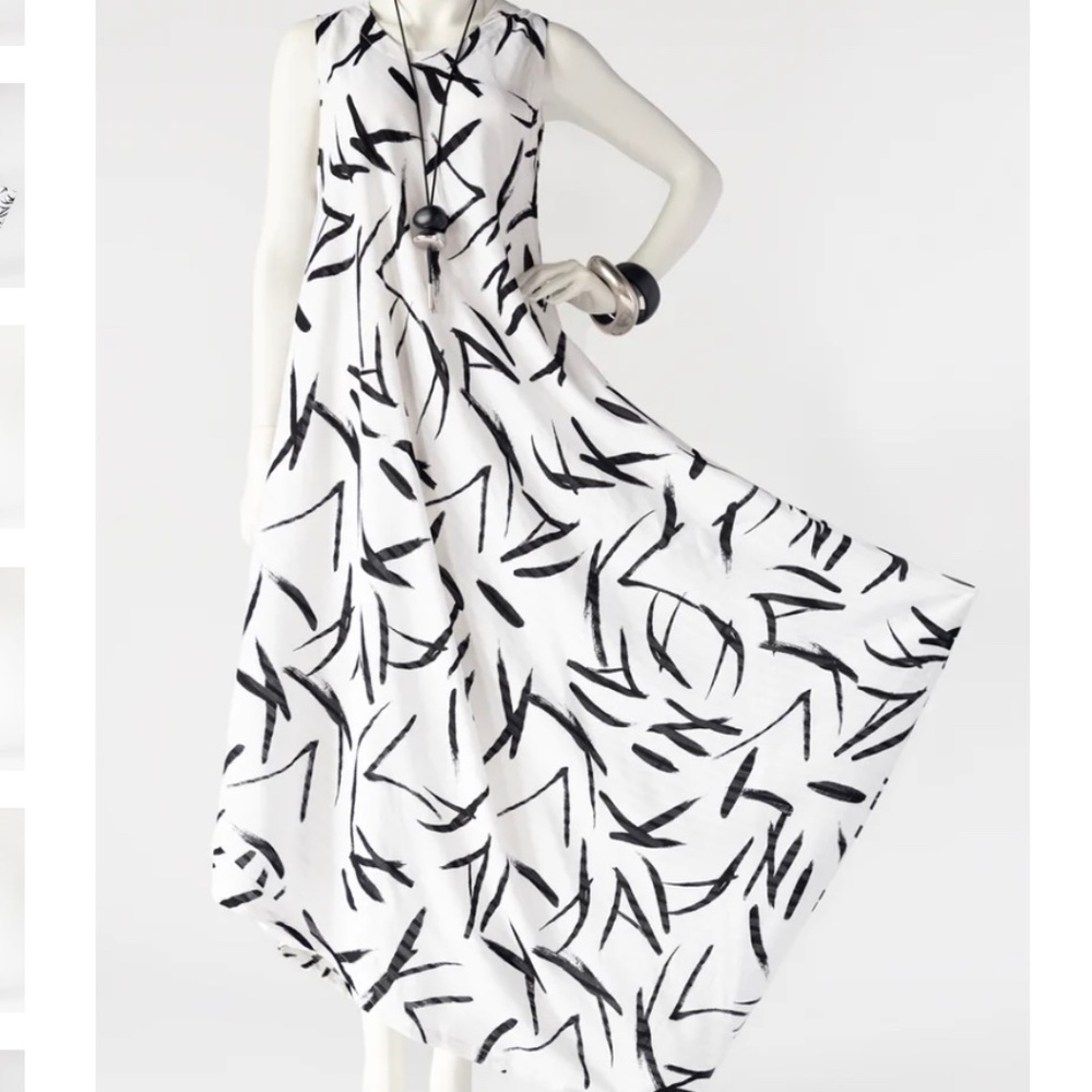Asymmetrical Black and White Dress
